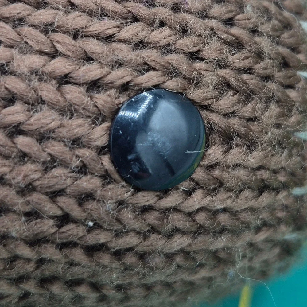 Senario LittleBigPlanet Sackboy Brown Knit Plush Zipper Button Eyes 2010 6